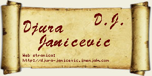 Đura Janićević vizit kartica